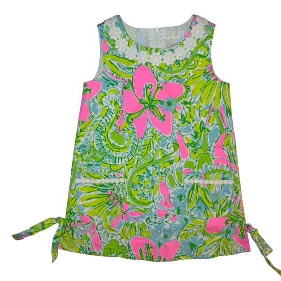 Lilly Pulitzer Girl's 2 Shift Dress Pink and Green NWOT - Picture 1 of 7